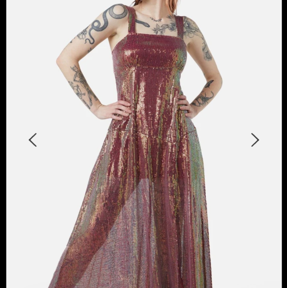 Semi-sheer sequin dress